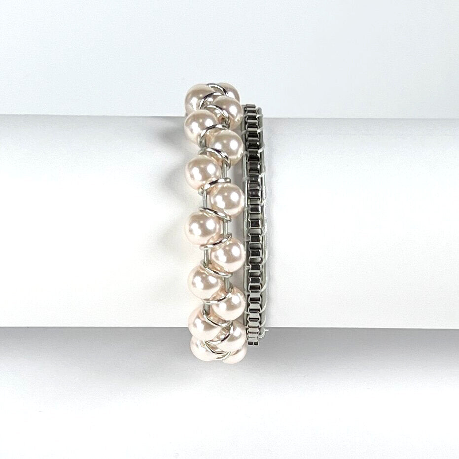 Blush Pink Glass Pearl | Windsor Box Chain