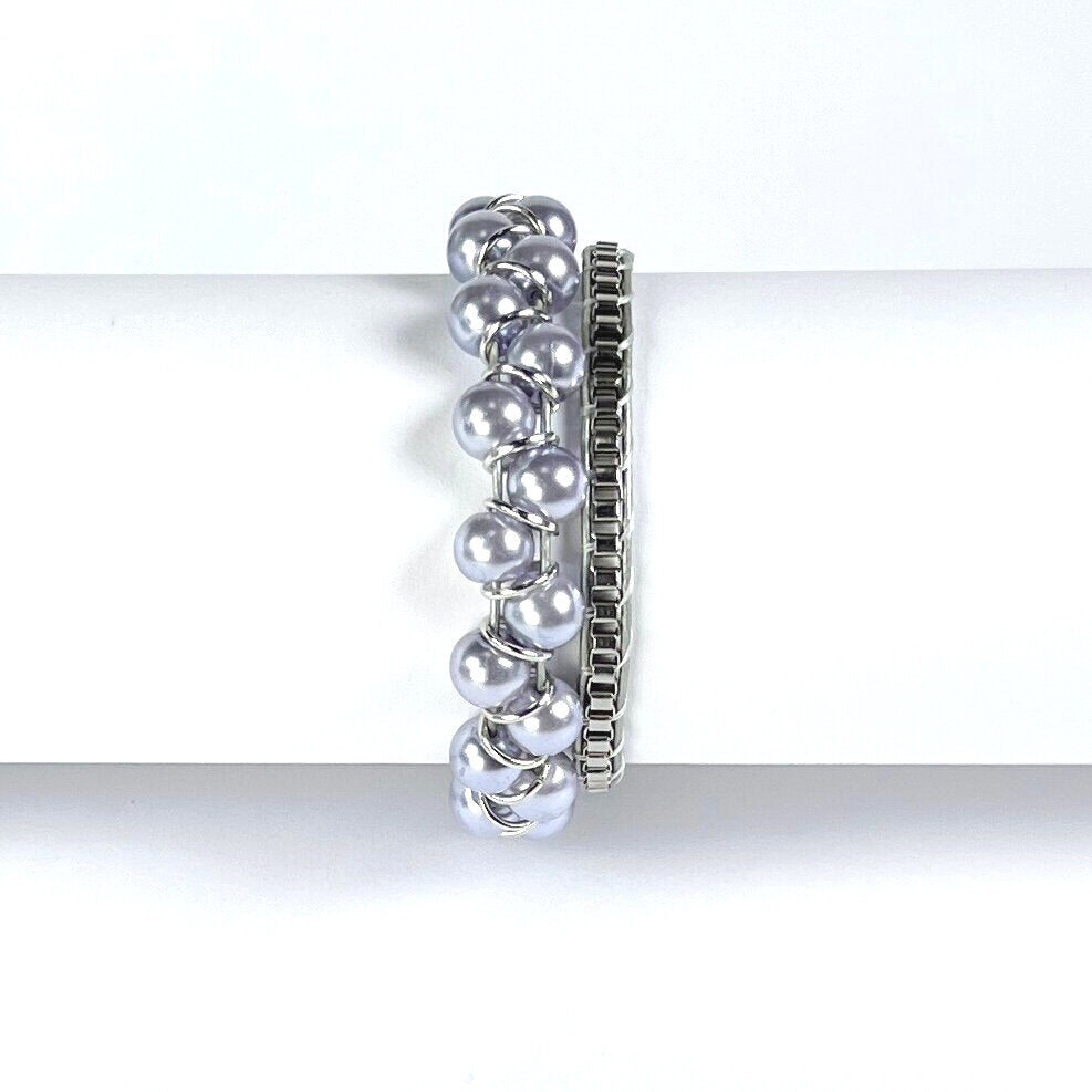 Lavender Glass Pearl | Windsor Box Chain