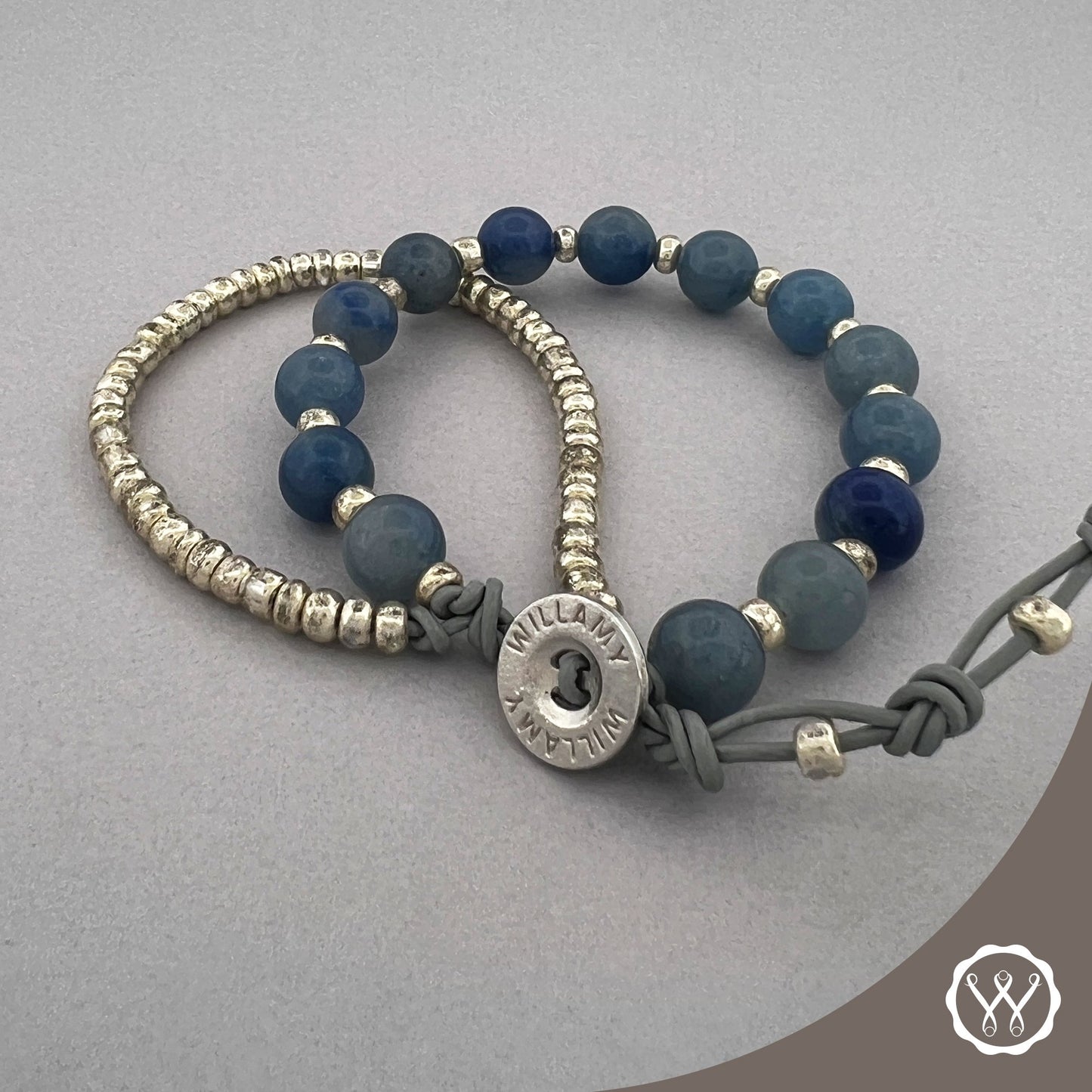 Denim Shimmer Agate Set