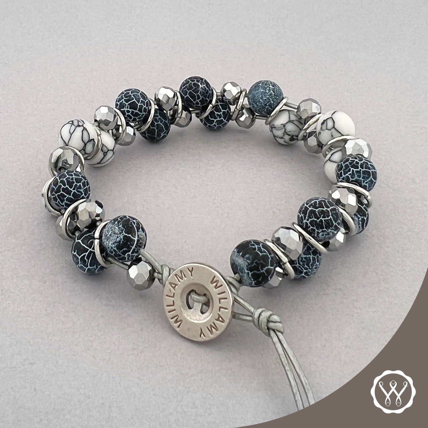 Denim Shimmer Agate Set