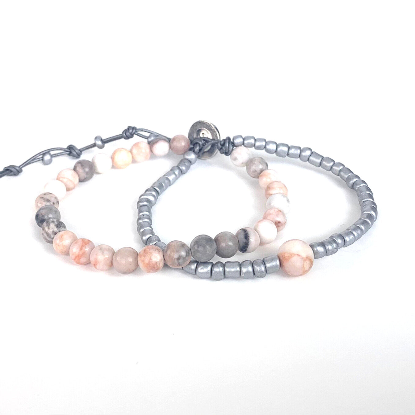 Pink Zebra Jasper Silver | Artisan