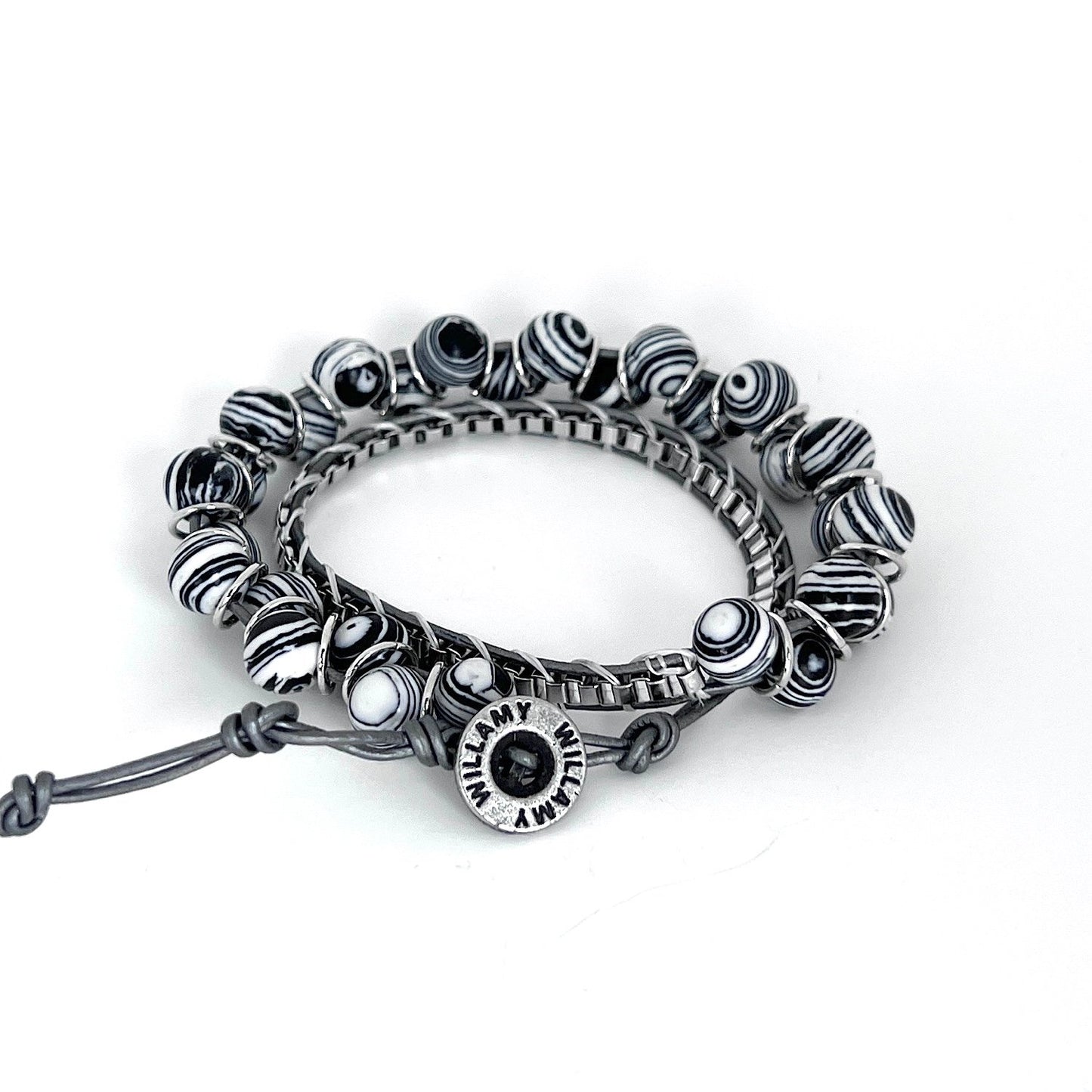 Gray Zebra Stripe |  Windsor Box Chain