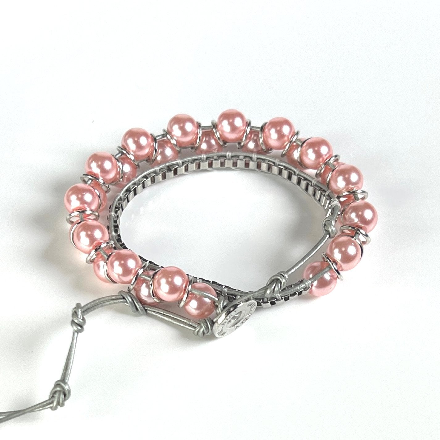 Bold Pink Glass Pearl | Windsor Box Chain