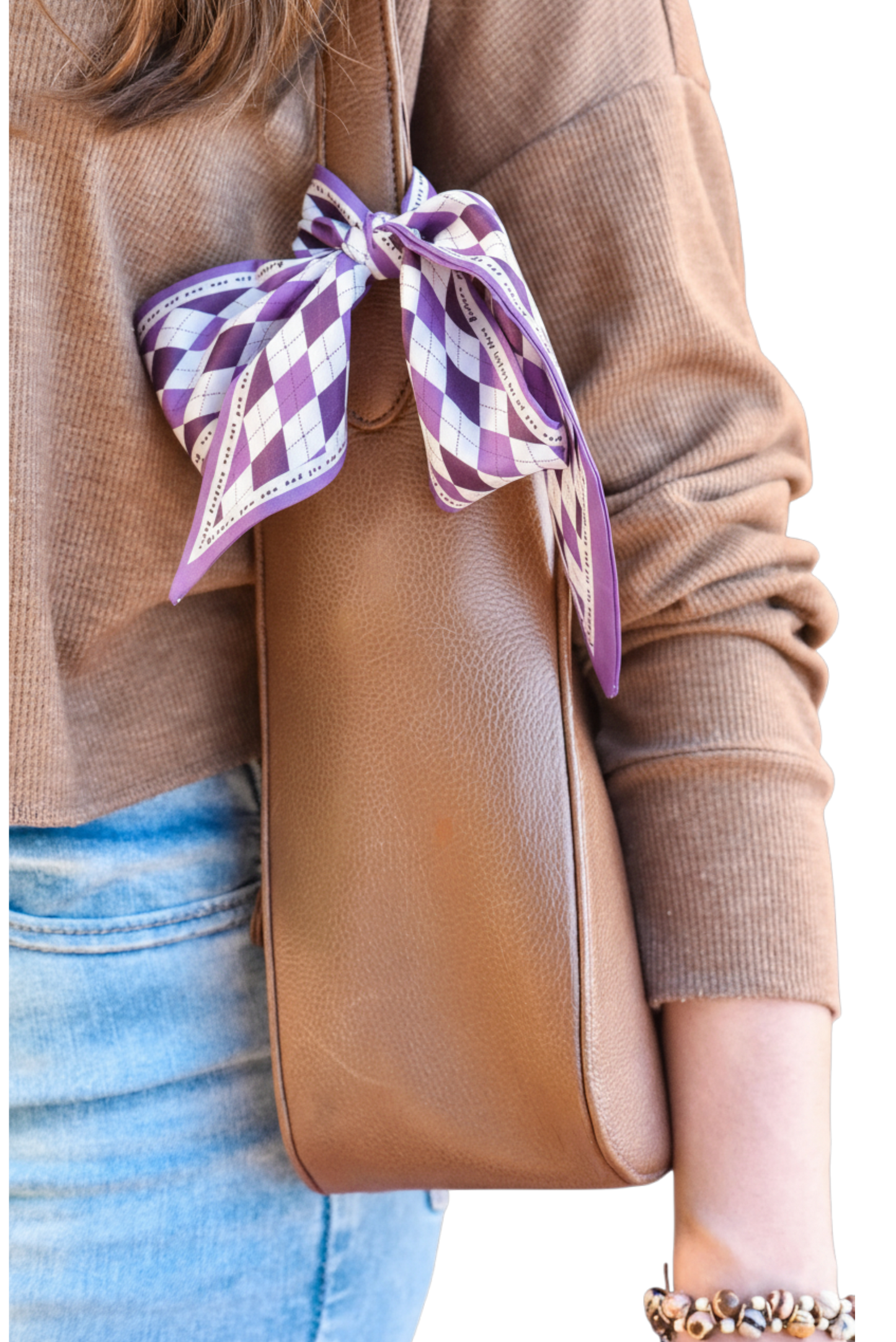 Signature Leather Handbag + Free Scarf With Purchase!