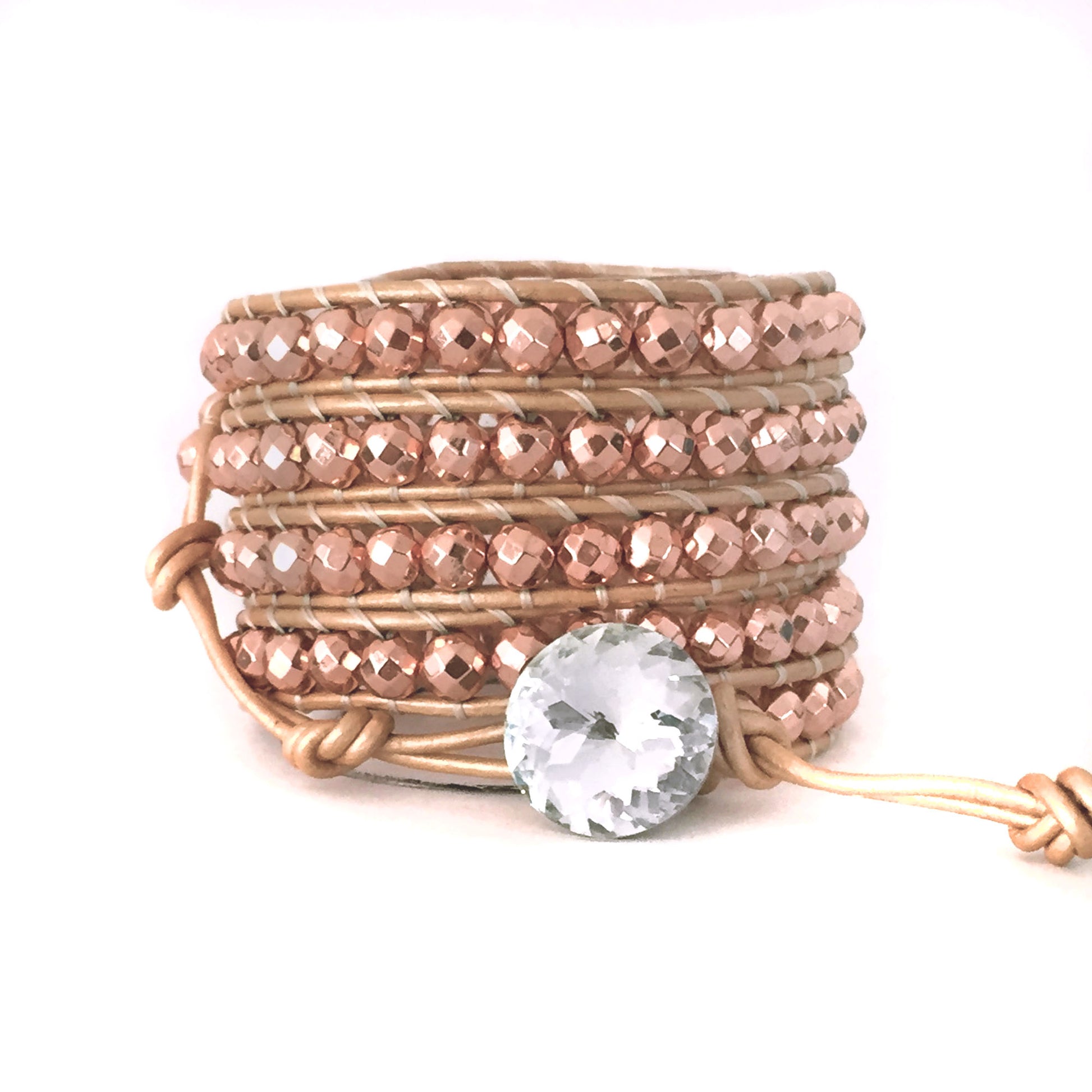 Rose Gold Leather Wrap by Willamy Collection