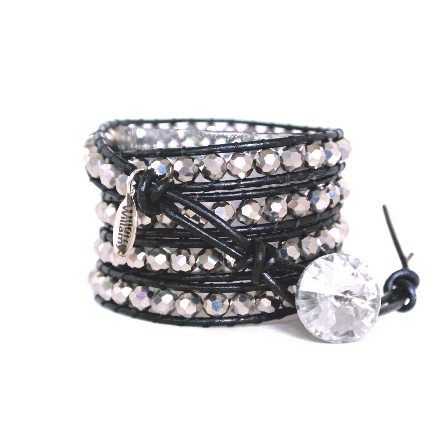 Gun Metal Leather Wrap by Willamy Collection