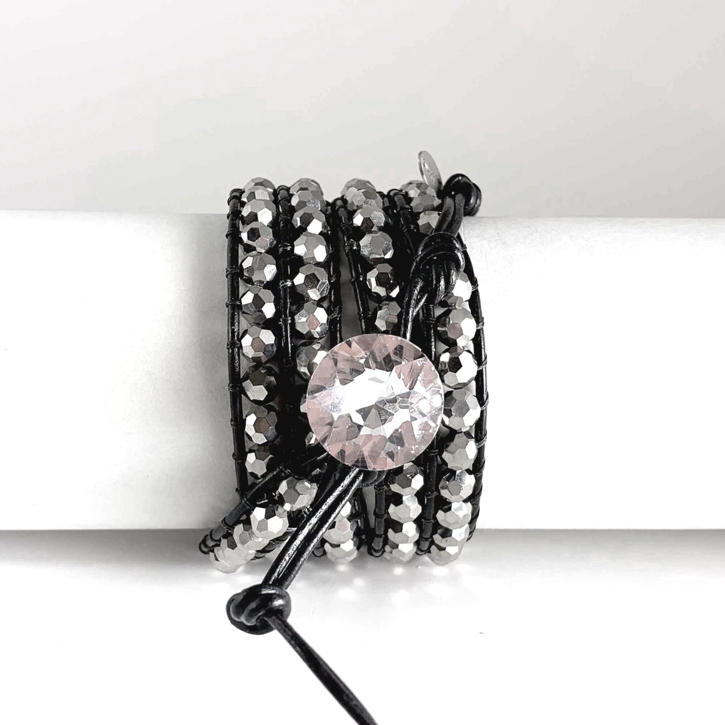 Gun Metal Leather Wrap by Willamy Collection