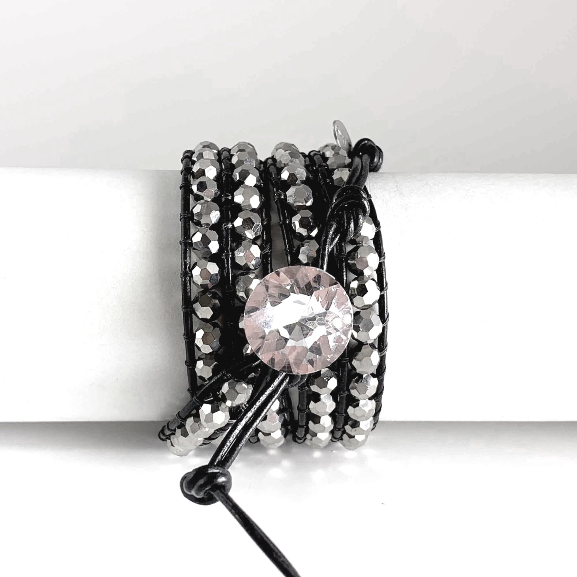 Gun Metal Leather Wrap by Willamy Collection