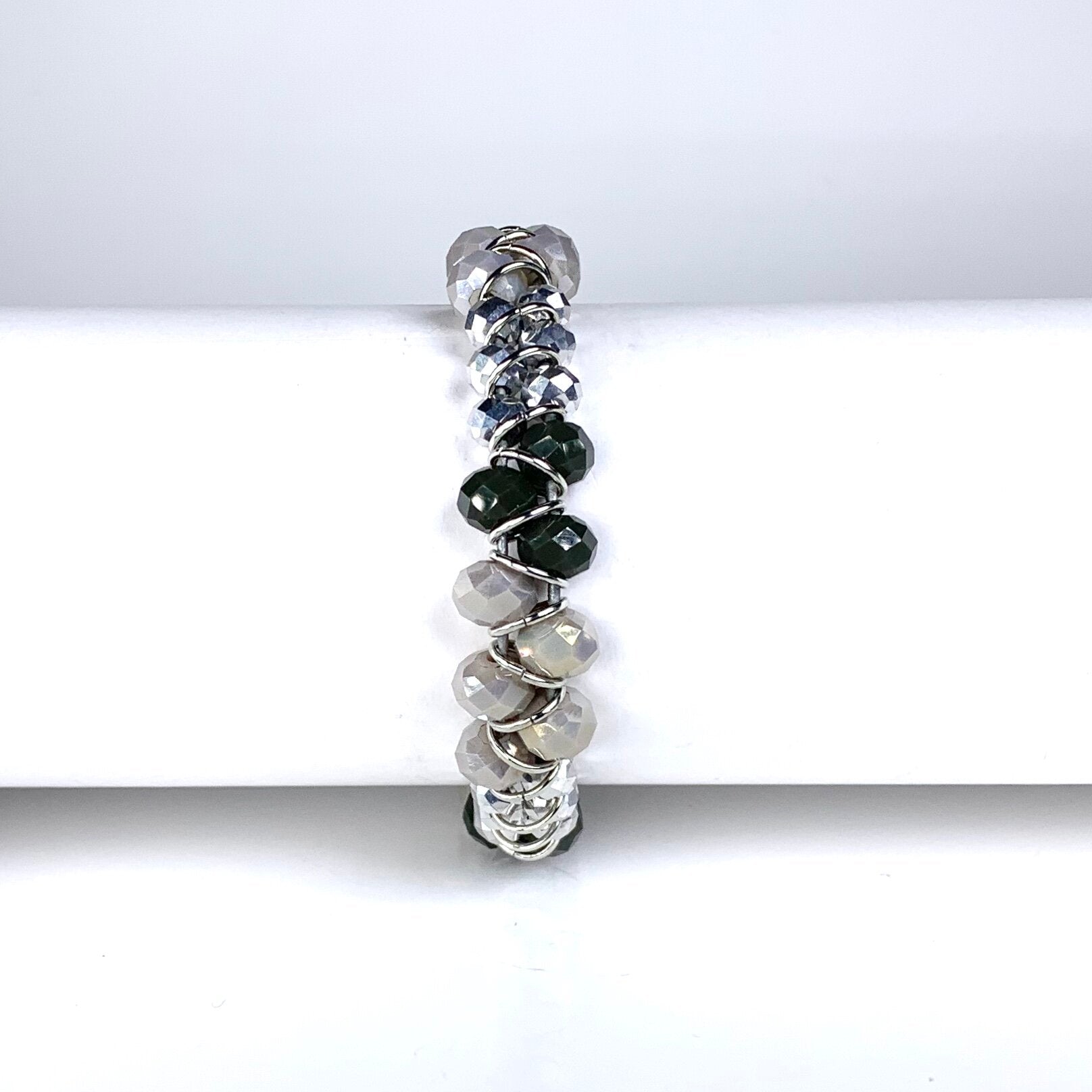 bracelet, stackable, semi-precious bracelet, leather wrap bracelet, multi-color bracelet, crystal bracelet, gemstone bracelet