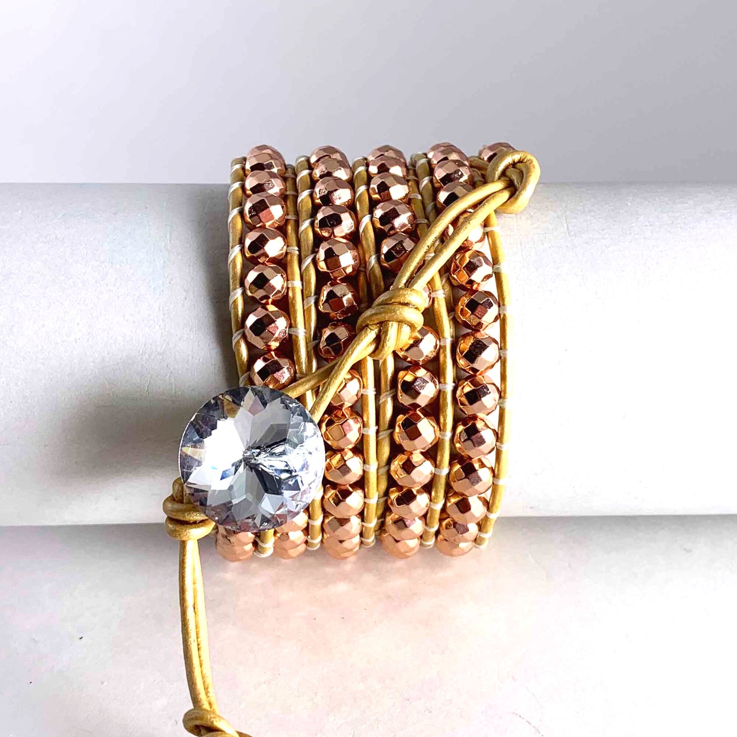 Rose Gold Leather Wrap by Willamy Collection