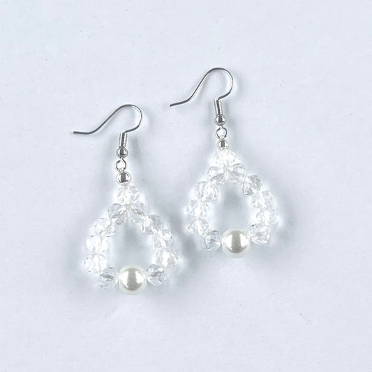 White Crystal Pearl | Earrings